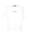Dolce & Gabbana Oversized T-shirt Aus Baumwolljersey In White