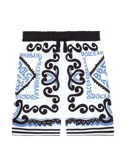 DOLCE & GABBANA MARINA-PRINT DRAWSTRING SHORTS