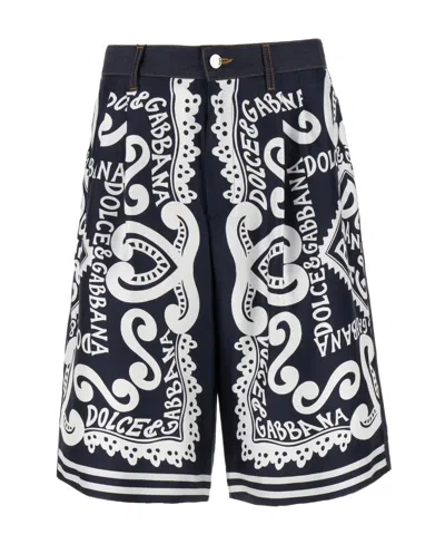 DOLCE & GABBANA DOLCE  GABBANA MARINA-PRINTED MID-RISE SHORTS