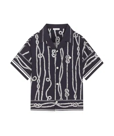 Dolce & Gabbana Kids' Marina-print Viscose Shirt In Multi