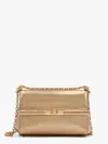 Dolce & Gabbana Marlene Crackled Leather Shoulder Bag In Gold