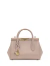 Dolce & Gabbana Marlene Palmellato Leather Handbag In Beige In Pink