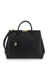 Dolce & Gabbana Structured Leather Shoulder Bag Padlock In Multicolor