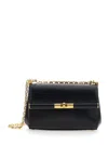 Dolce & Gabbana Marlene Black Shoulder Bag With Twist Lock In Leather Woman