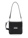 Dolce & Gabbana Marlene Black Shoulder Bag With Twist Closure And Logo On The Back In Hammered Leather Man In Black