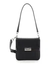 Dolce & Gabbana Marlene Black Shoulder Bag With Twist Closure And Logo On The Back In Hammered Leather Man In Black