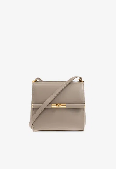 Dolce & Gabbana Marlene City Calf Leather Shoulder Bag In Beige