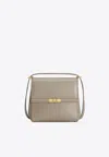 Dolce & Gabbana Marlene City Grained Leather Shoulder Bag In Beige