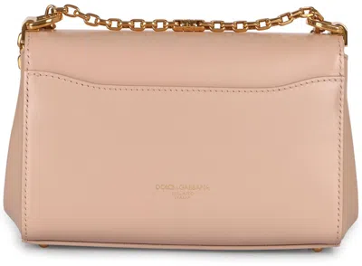 Dolce & Gabbana Marlene Leather Shoulder Bag In Pink