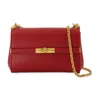 Dolce & Gabbana Marlene Palmellato Leather Shoulder Bag In Red