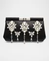 Dolce & Gabbana Marlene Crystal-embellished Leather Shoulder Bag In Black
