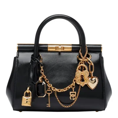Dolce & Gabbana Marlene Day Mini Handbag With Charms In Black