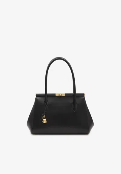 DOLCE & GABBANA MARLENE EVERYDAY GRAINED LEATHER SHOULDER BAG