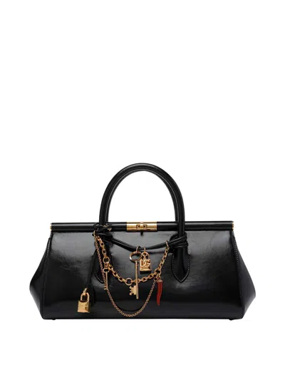 Dolce & Gabbana Marlene Everyday Handbag With Charms In Black