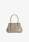 Dolce & Gabbana Marlene Everyday Shoulder Bag In Grained Leather In Beige