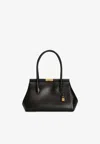 Dolce & Gabbana Marlene Everyday Shoulder Bag In Grained Leather In Black