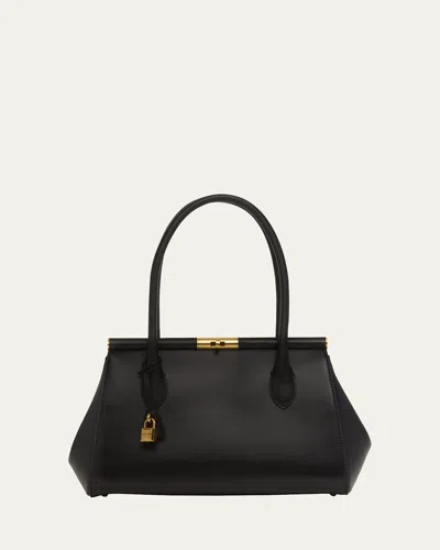 Dolce & Gabbana Marlene Frame Leather Top-handle Bag In Nero