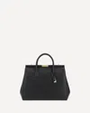 Dolce & Gabbana 'marlene' Black Handbag With Padlock Detail And Logo Embossed On The Back