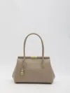 Dolce & Gabbana Marlene Everyday Shoulder Bag In Grained Leather In Beige