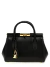 Dolce & Gabbana Marlene Small Leather Top-handle Bag With Chain Strap In Black