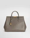 Dolce & Gabbana Sicily Tote Bag In Grey
