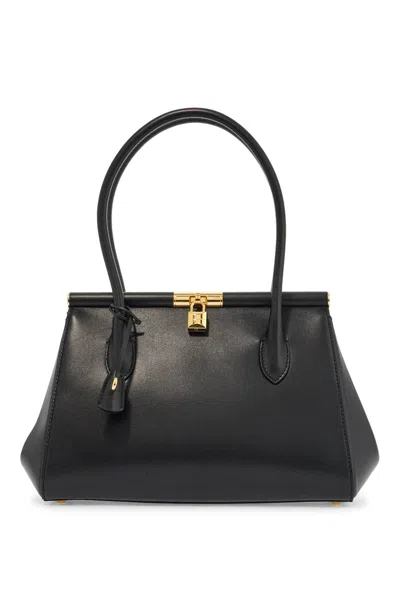 Dolce & Gabbana Marlene Leather Handbag In Black