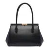 Dolce & Gabbana Black Calfskin Handbag With Snap Closure