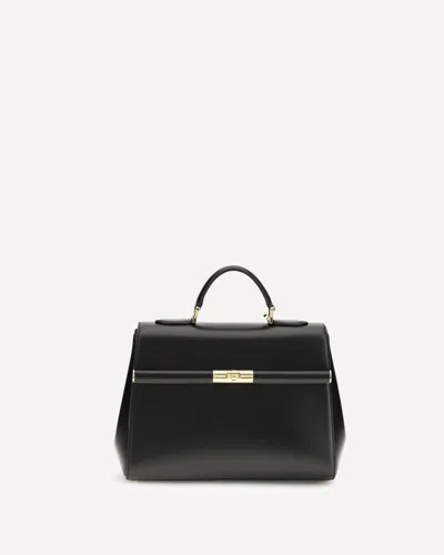 Dolce & Gabbana Marlene Leather Handbag In Black