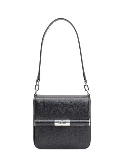 Dolce & Gabbana Marlene Leather Shoulder Bag In Black