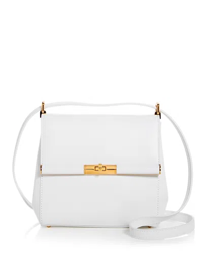 Dolce & Gabbana Marlene Leather Shoulder Bag In Optical White