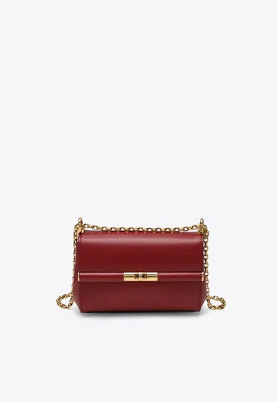 Dolce & Gabbana Marlene Leather Shoulder Bag In Red