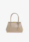 Dolce & Gabbana Marlene Leather Shoulder Bag In Sand