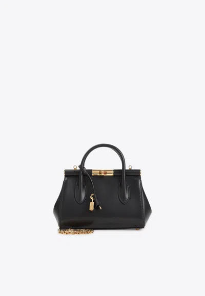DOLCE & GABBANA MARLENE LEATHER TOP HANDLE BAG