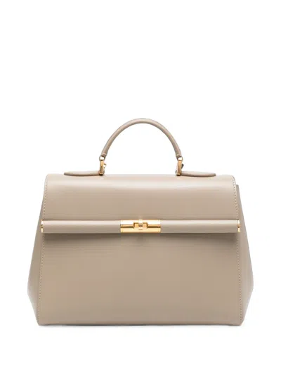 Dolce & Gabbana Marlene Leather Top-handle Tote Bag In Neutral
