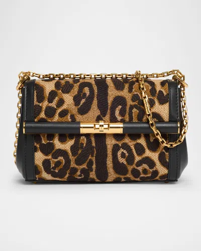Dolce & Gabbana Marlene Leopard Chain Crossbody Bag