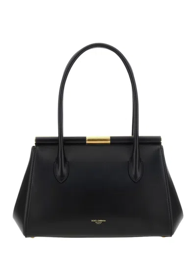 Dolce & Gabbana Black Marlene Satchel Bag