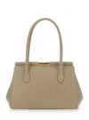 Dolce & Gabbana Marlene Medium Beige Handbag With Padlock Detail In Leather Woman In Neutral