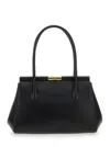 Dolce & Gabbana 'marlene Medium' Black Handbag With With Logo Embossed On The Back In Leather Woman In Black