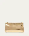 Dolce & Gabbana Old Money Medium Metallic Python Clutch Bag In Oro Pitone Laminato