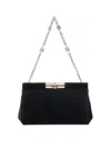Dolce & Gabbana Marlene Small Satin Shoulder Bag In Black