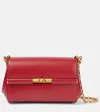 Dolce & Gabbana Marlene Palmellato Leather Shoulder Bag In Rosso Scuro