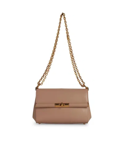 DOLCE & GABBANA DOLCE & GABBANA 'MARLENE' PINK LEATHER CROSSBODY BAG
