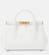 Dolce & Gabbana Marlene Small Leather Tote Bag In Bianco Ottico