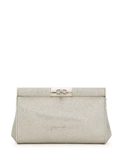 Dolce & Gabbana Marlene Satchel In Silver