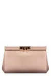 Dolce & Gabbana Satin Convertible Shoulder Bag In Dark Beige