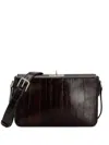 Dolce & Gabbana Marlene Eel Leather Shoulder Bag In Brown
