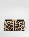 Dolce & Gabbana Marlene Leopard Print Goatskin Shoulder Bag In Multi