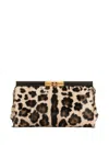 Dolce & Gabbana Marlene Leopard Print Goatskin Shoulder Bag In Neutral