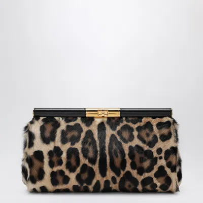 Dolce & Gabbana Marlene Shoulder Bag In Leopard-print Kidskin In Animal Print