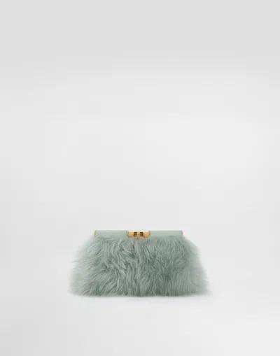Dolce & Gabbana Marlene Shoulder Bag In Shearling And Calfskin In Multi